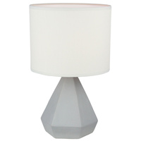 Luminite Concrete Table Lamp Aido White D 24 x H 40cm