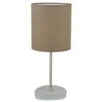 Luminite Cement Base Table Lamp Jodie Taupe D 18 x H 43cm