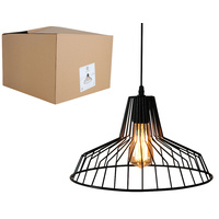 Luminite Metal Case Pendant Black 36.5 x 36.5 x 109cm