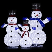 Christmas Lights 330 LED Fairy Light 3pcs Snowman Decorations Set