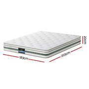 20cm King Size Mattress by Giselle Bedding Infused with green tea