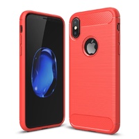 iPhone 7/8 Plus 5.5 inch Carbon Fibre Full Protection Cover Drop Safe Red