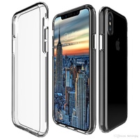 iPhone 8 Plus 5.5 inch PC TPU Transparent Shockproof Protective Case  