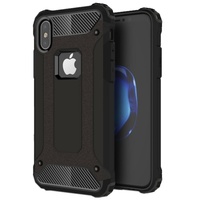 Rugged Armour iPhone X Case - Toughest Lightweight Protection Black