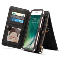 iPhone X Flip Cover Vegan Leather Removable Back Protective Cover Black