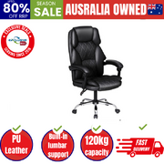 Massage Office Chair 8 Point Computer Chairs High Back PU Leather Black