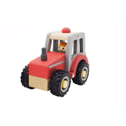 Calm & Breezy Tractor With Rubber Wheels Children's Play Toy Red 18m+