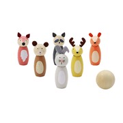 Wooden Animal Bowling Set Skittles