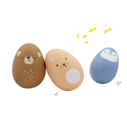 Wooden Animal Egg Shaker Pack Of 3