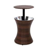 Outdoor Bar Table Patio Pool Cooler Ice Bucket Wicker Coffee Picnic Party