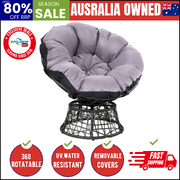 Outdoor Chairs Outdoor Furniture Papasan Chair Wicker Patio Garden Black