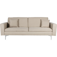 Sweda Linen Look 3 Seater Sofa Bed Lounge Beige