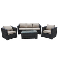 Lembongan Wicker Rattan Outdoor Sofa Lounge 4Pc Set