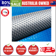 Pool Cover 500 Micron 10.5x4.2m Swimming Pool Solar Blanket Blue Silver