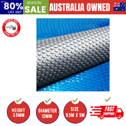 Pool Cover 500 Micron 9.5x5m Swimming Pool Solar Blanket Blue Silver