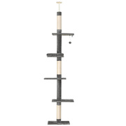 Cat Tree Tower Scratching Post Scratcher Floor to Ceiling Cats Bed 290cm