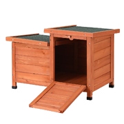 Rabbit Hutch Outdoor Cat House Wooden Shelter Condo Small Enclosure Indoor