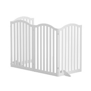 Dog Playpen Enclosure 4 Panel Puppy Pet Fence Wooden Play Pen Gate Indoor