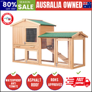 Large Chicken Coop Rabbit Hutch 138X44X85Cm Outdoor Cage