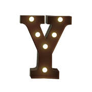 LED Metal Letter Lights Free Standing Hanging Marquee Event Party Decor Letter Y