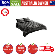 Mink Quilt Charcoal Super King