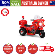 Rigo Kids Electric Ride On Police Motorcycle Motorbike 6V Battery Red