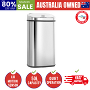 50L Motion Sensor Bin Rubbish Automatic Silver