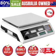 Scales Digital Kitchen 40Kg Weighing Scales Platform Scales Lcd White