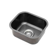 Kitchen Sink 30X36CM Stainless Steel Nano Basin Single Bowl Black