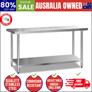 1829x610mm Stainless Steel Kitchen Bench
