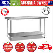 1829x760mm Stainless Steel Kitchen Bench