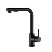 Kitchen Mixer Tap Pull Out Rectangle 2 Mode Sink Basin Faucet Swivel Wels Black