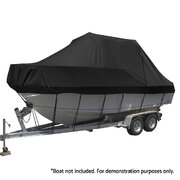 Boat Cover 19-21Ft Trailerable Jumbo Marine Grade Heavy Duty Black