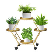 Plant Stand Garden Outdoor Indoor Gold