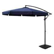 3M Outdoor Umbrella W/Base Cantilever Garden Beach Patio Navy