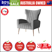 Armchair Grey Velvet Kate