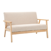 2 Seater Fabric Sofa Chair - Beige