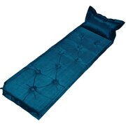 9-Points Self-Inflatable Polyester Air Mattress With Pillow - Navy