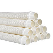 Pool Cleaner Hose Durable Strong EVA Spare Length 1Mx10 White