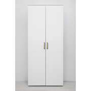 Universal Storage Cupboard - Slim Shaker Panel - Hex Gold Handle