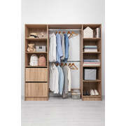 2M Walk In Wardrobe Kit - Slim Shaker - Natural Oak