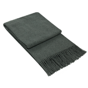 Paddington Throw - Fine Wool Blend - Dark Grey 