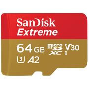 SANDISK 64GB Extreme microSD SDHC SQXAF V30 U3 C10 A1 UHS-1 160MB/s R 60MB/s W 4x6 SD Adaptor Android Smartphone Action Camera Drones