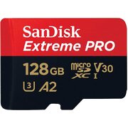 SANDISK 128GB SanDisk Extreme Pro microSDHC SQXCY V30 U3 C10 A2 UHS-1 170MB/s R 90MB/s W 4x6 SD Adaptor Android Smartphone Action Camera Drones