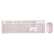 Rapoo Wireless Mouse & Keyboard - Retro Style, Pink