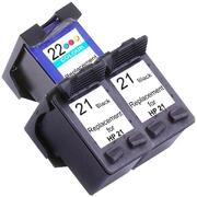 Hp Compatible 21Xl Remanufactured Inkjet Cartridge Set #2 3 Ink Cartridges