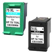 HP Compatible 74XL Compatible Inkjet Cartridge Set #1 2 Cartridges