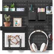 Pegboard Combination Kit With 4 Pegboards And 18 Accessories Modular Hanging For Wall Organiser