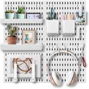 Pegboard Combination Kit With 4 Pegboards And 18 Accessories Modular Hanging For Wall Organiser