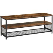 Industrial TV Stand 60 Inches, Rustic Brown